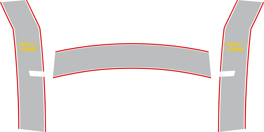 2011-2014 Charger Bumble Bee Tail Stripes graphic design style 02 image.